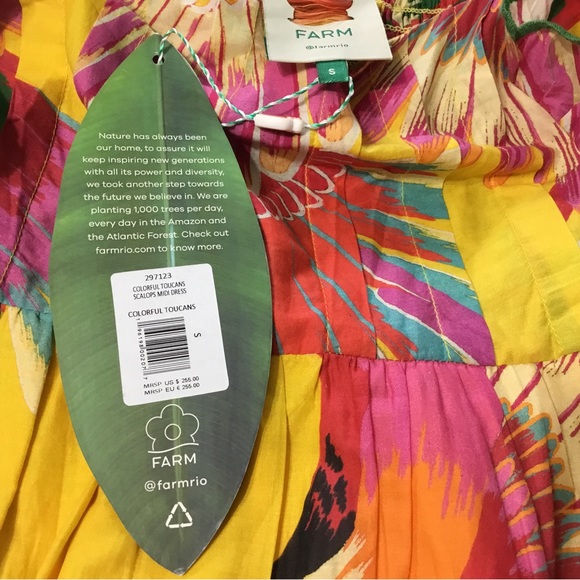 Farm Rio “Colorful Toucans” Midi Dress - Picture 6 of 9